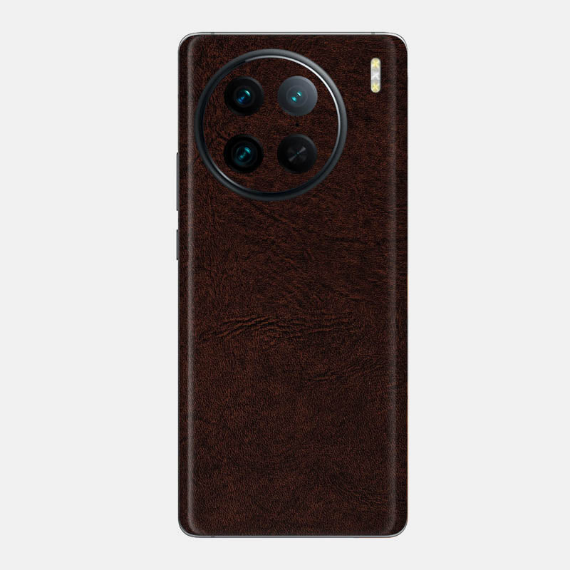 Brown Leather Glass Back