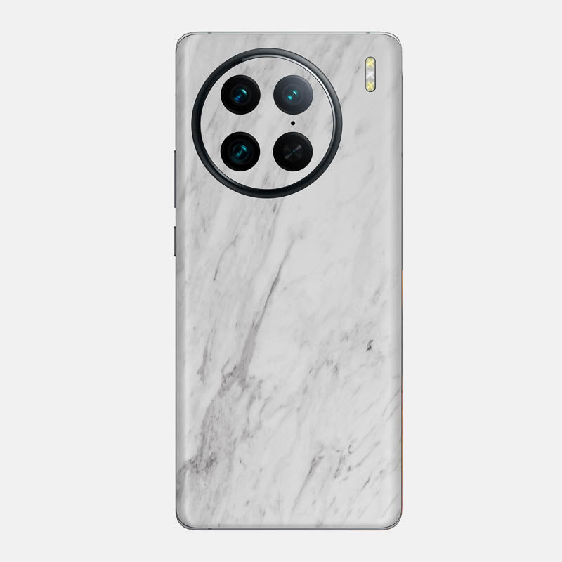 White Marble Glass Back