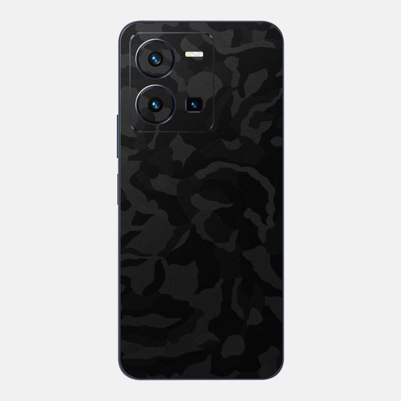 Black Camo Glass Back