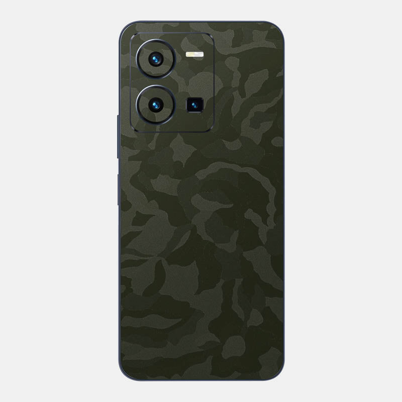 Green Camo Glass Back
