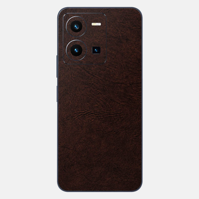 Brown Leather Glass Back