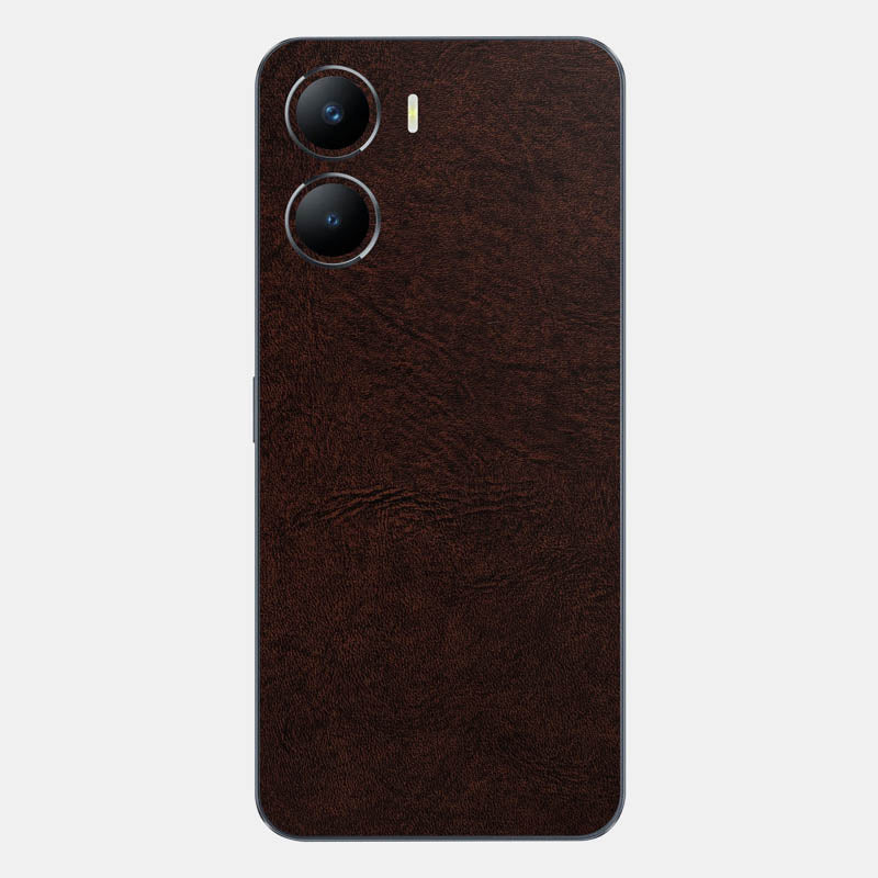 Brown Leather Glass Back