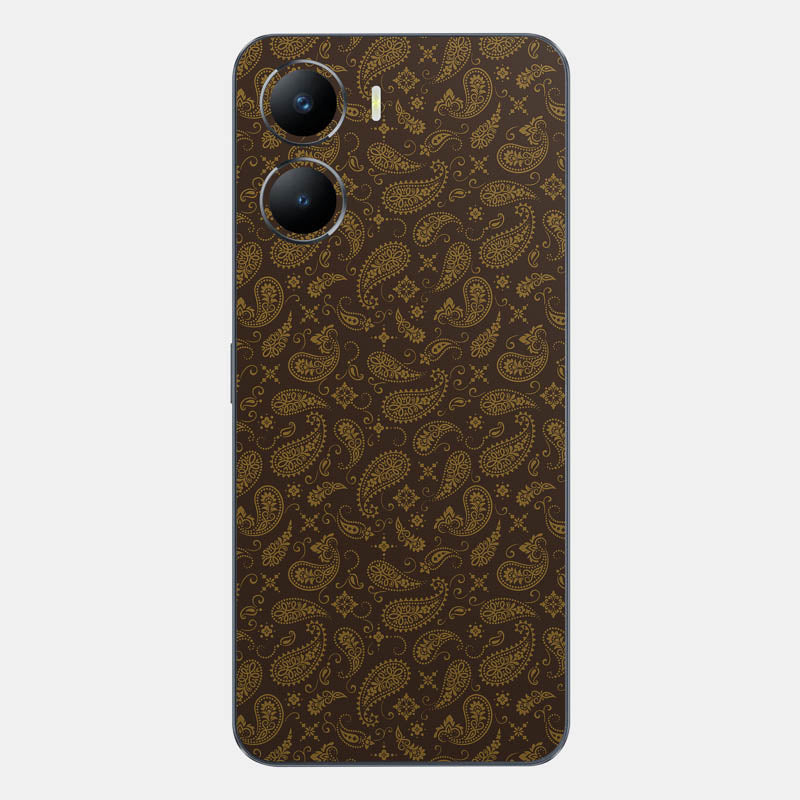 Brown Paisley Glass Back
