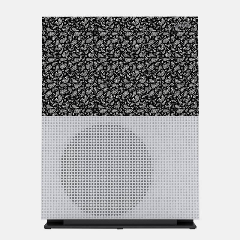 Black Paisley Glass Back