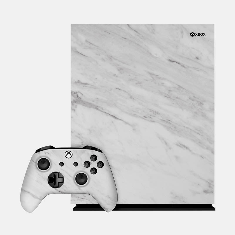 White Marble Glass Back