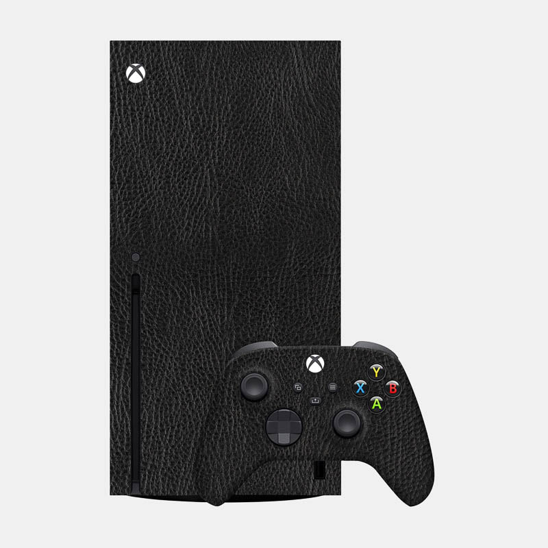 Black Leather Glass Back