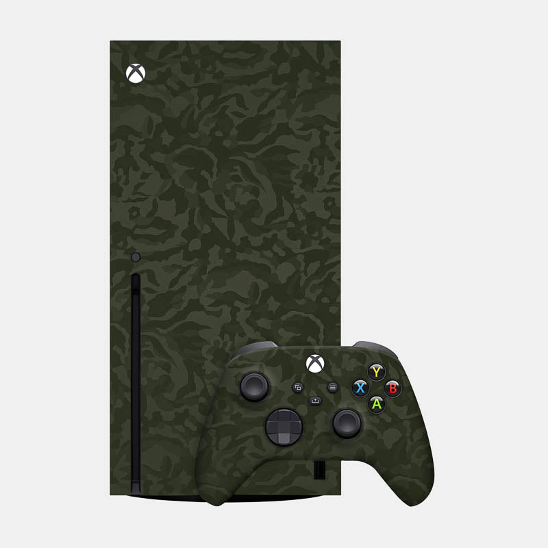 Green Camo Glass Back