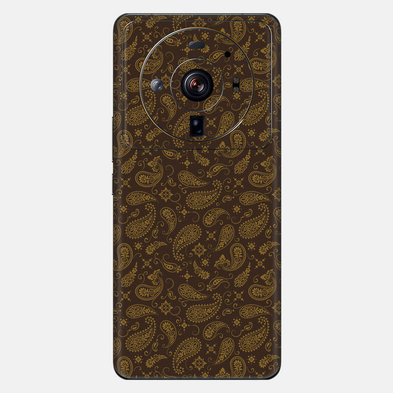Brown Paisley Glass Back