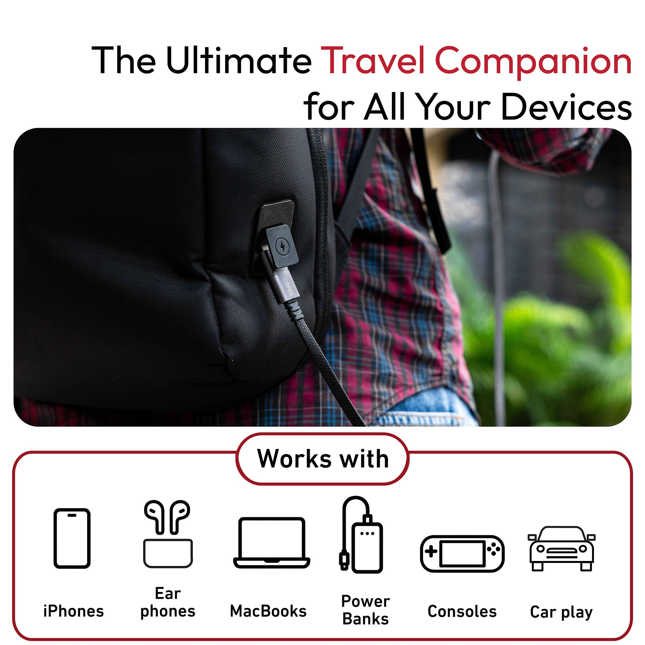 MagLock Type C to C Flat Magnetic 240W Fast Charging Cable [1M]