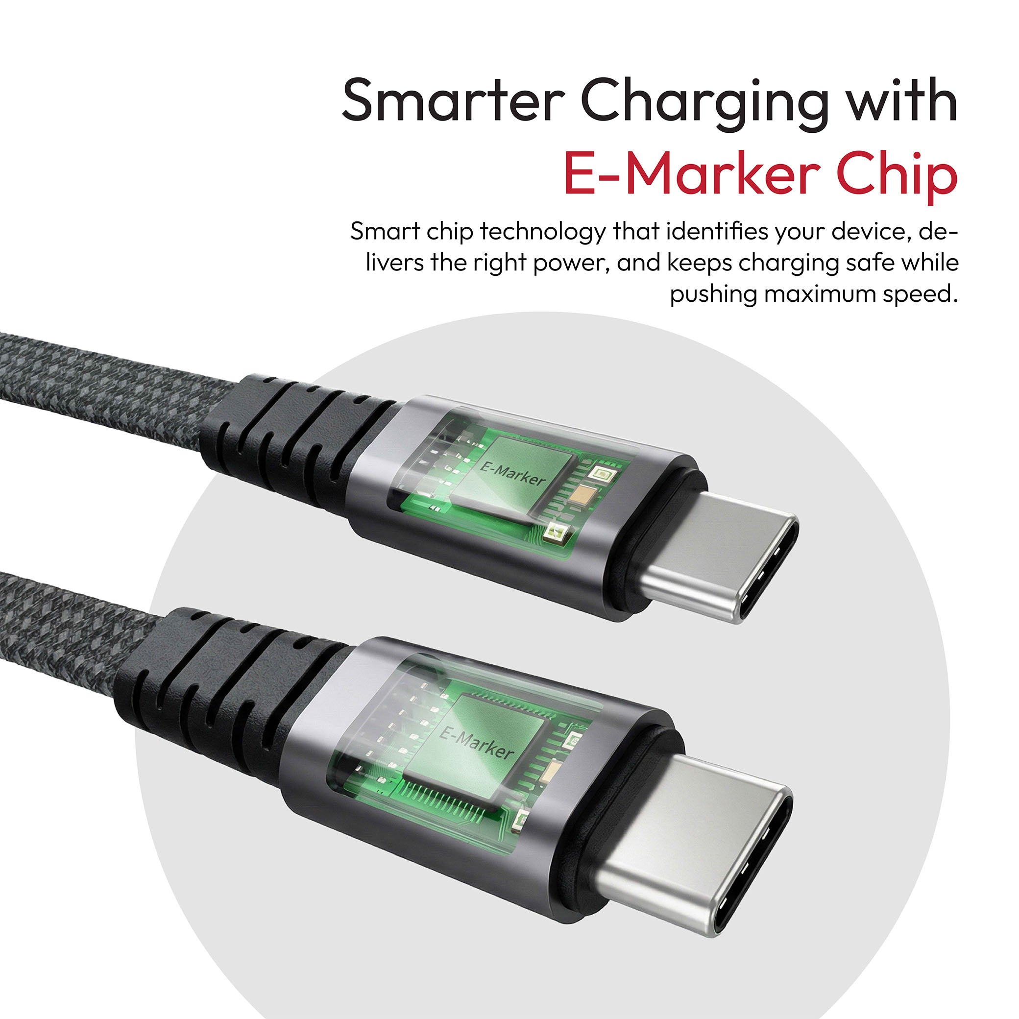 MagLock Type C to C Flat Magnetic 240W Fast Charging Cable [1M]