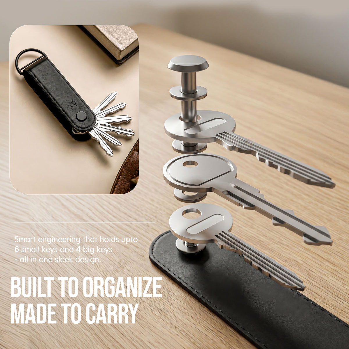 Key Organizer Carbon Fibre Black