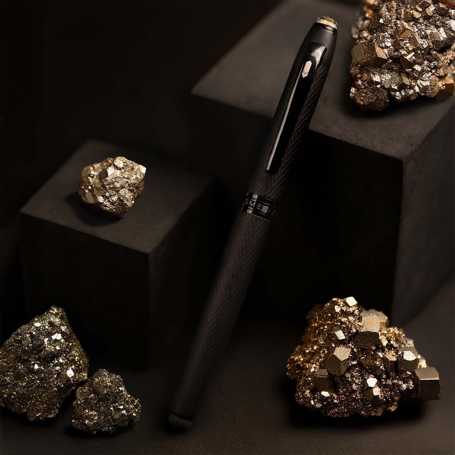 Ultra Matte Black Pyrite 2 in 1 MagSnap Roller Ball Pen with Stylus