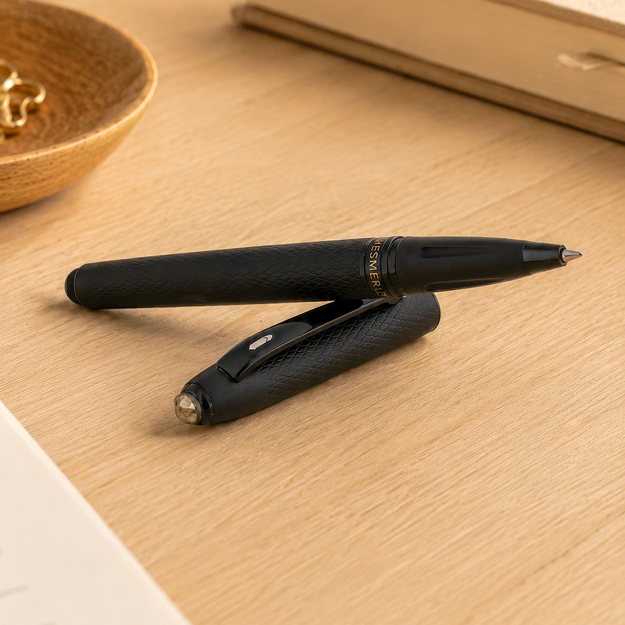 Ultra Matte Black Pyrite 2 in 1 MagSnap Roller Ball Pen with Stylus