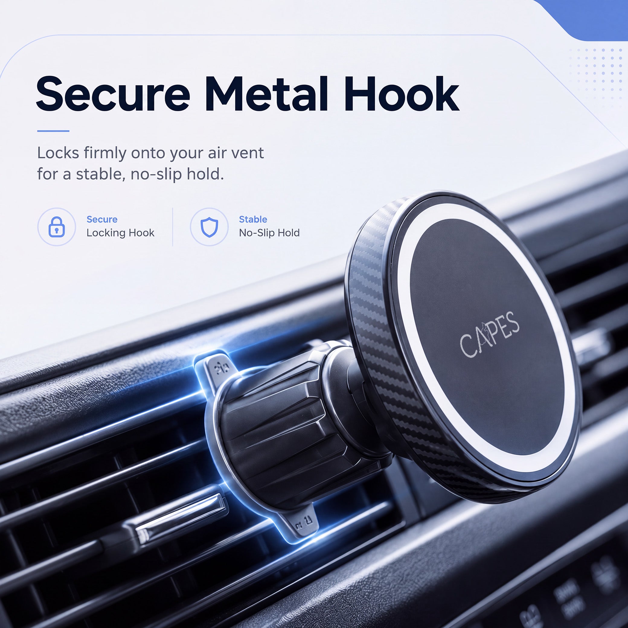MagLock Car Mount for Air Vent & Dashboard
