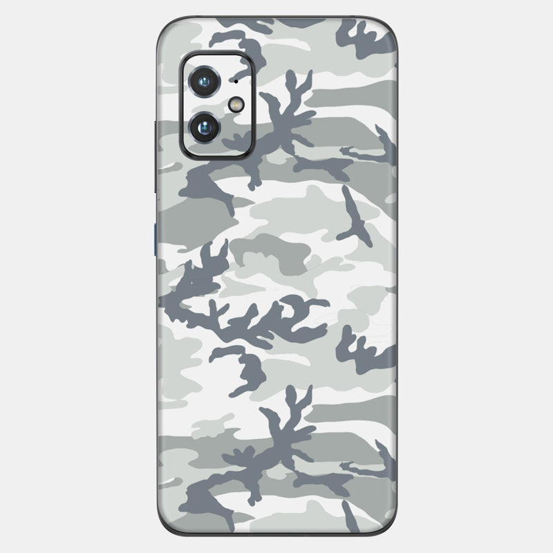Snow Camo Glass Back