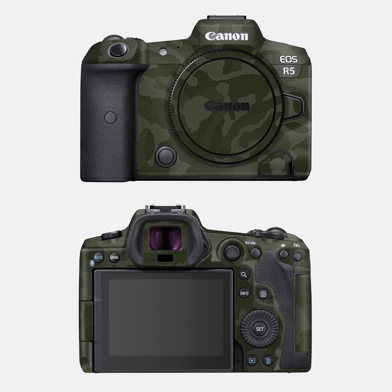 Canon eos R5 皮カバー　ブラックグリーン Amazon.com : STSEETOP Camera Case for Canon R5 - Silicone