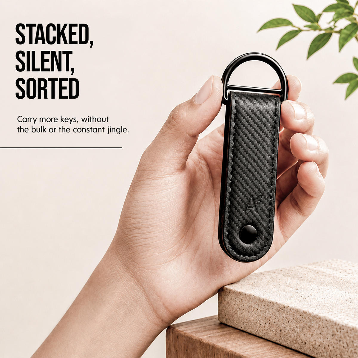 Key Organizer Carbon Fibre Black