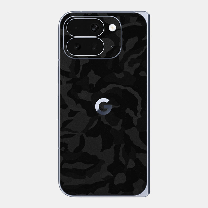 Black Camo Glass Back
