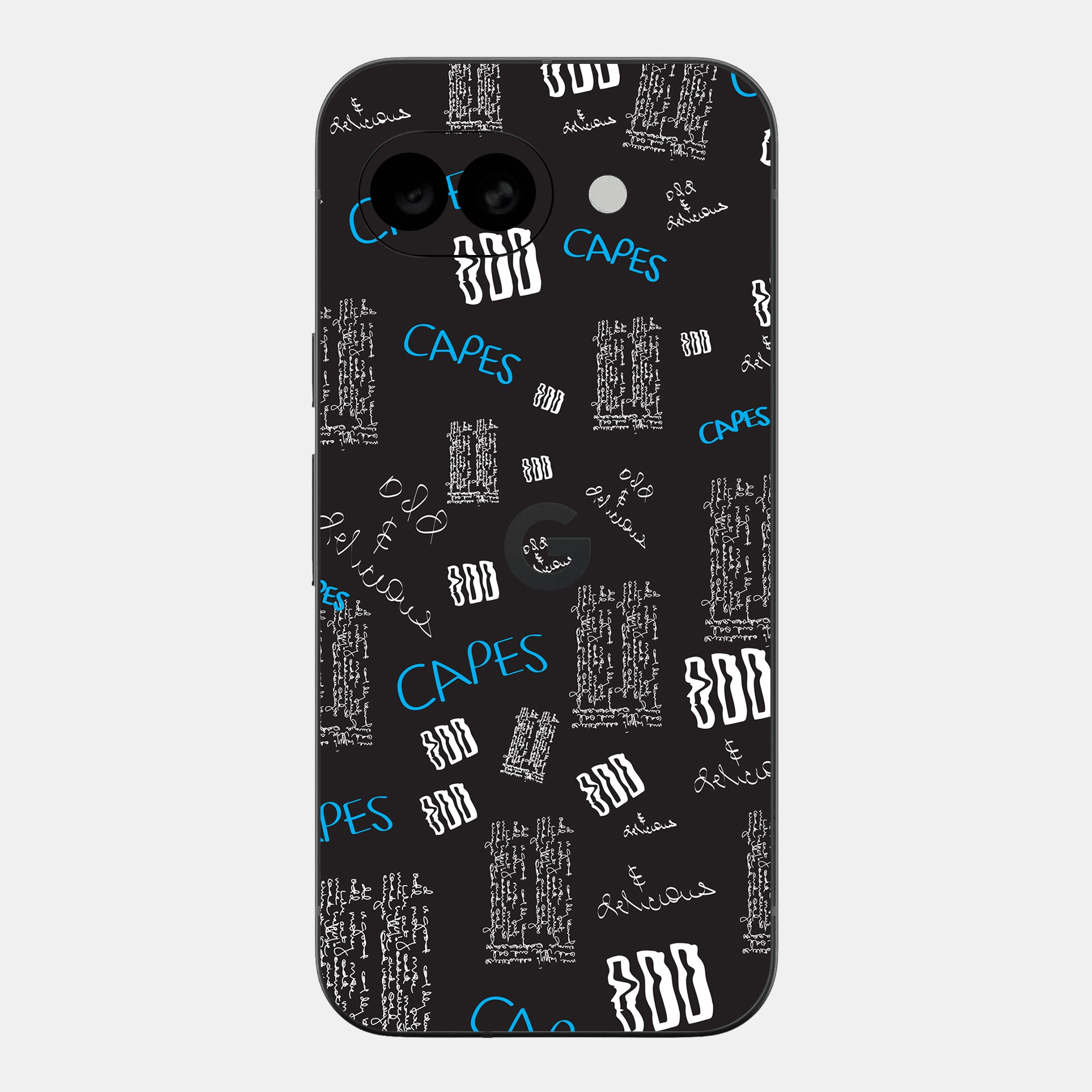 Black Scribble Glass Back