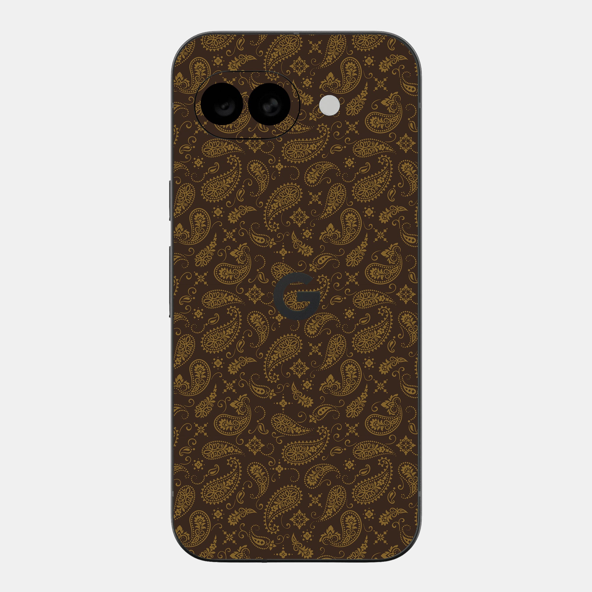 Brown Paisley Glass Back