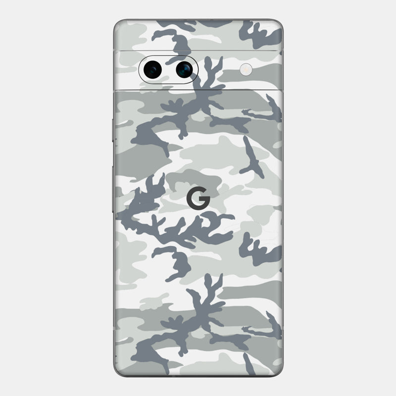 Snow Camo Glass Back