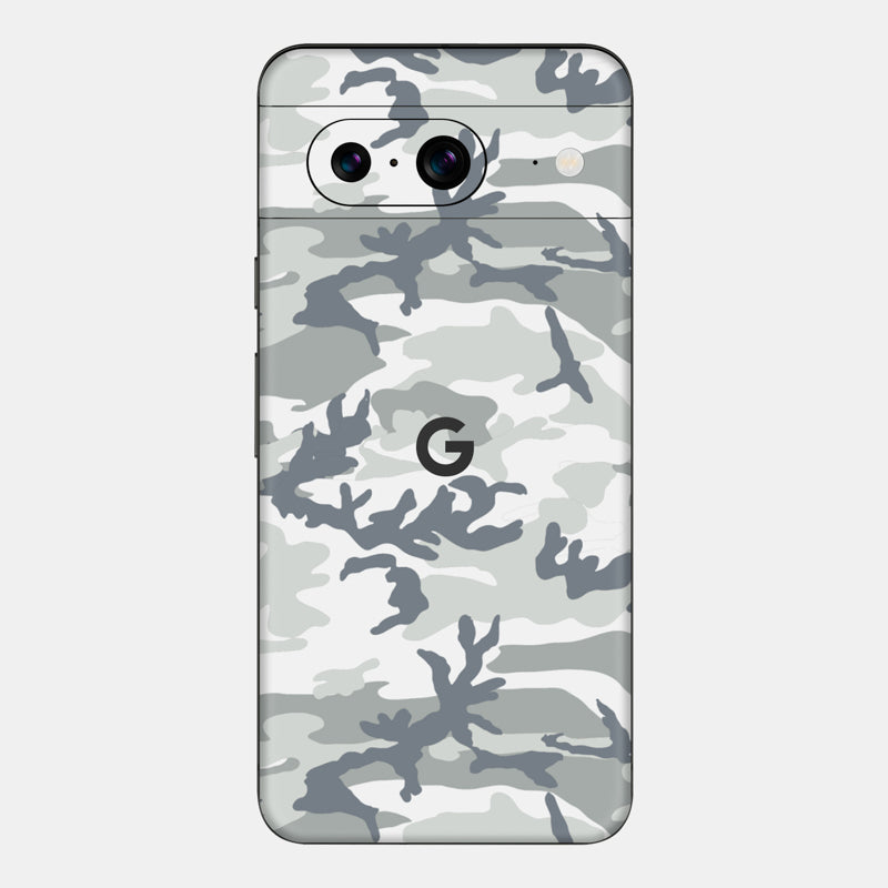 Snow Camo Glass Back