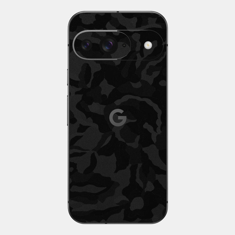 Black Camo Glass Back