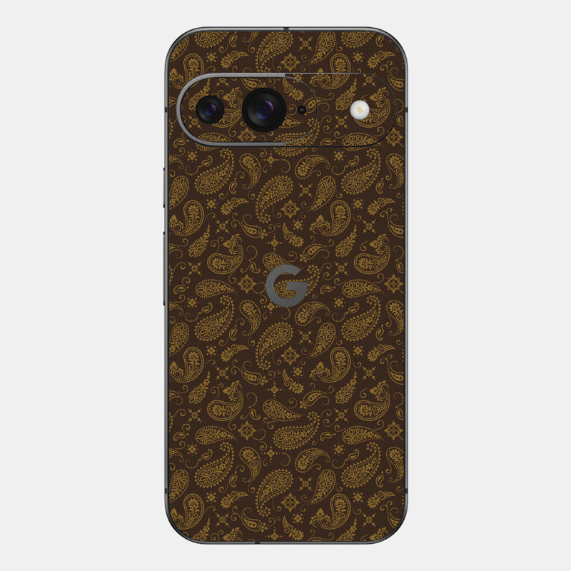 Brown Paisley Glass Back