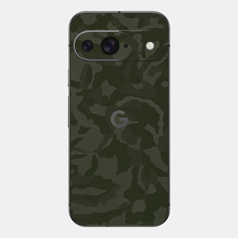 Green Camo Glass Back