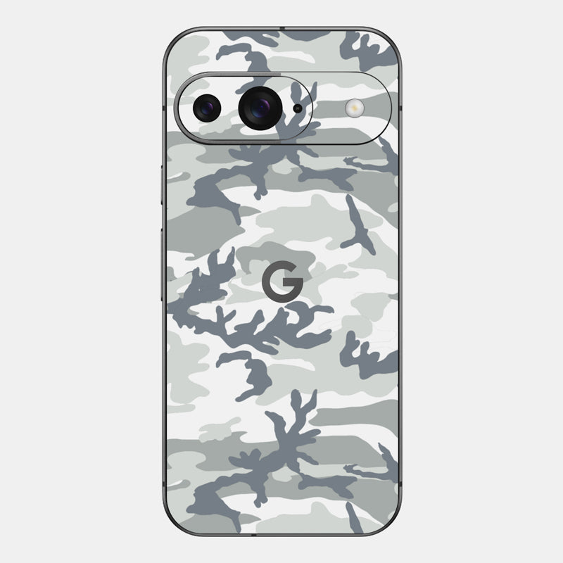 Snow Camo Glass Back