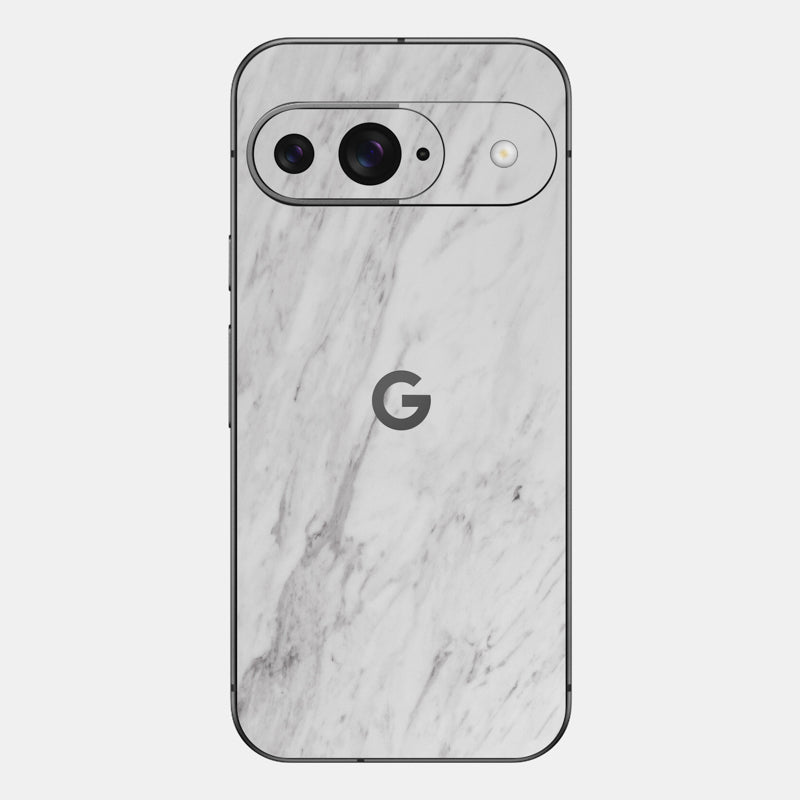 White Marble Glass Back