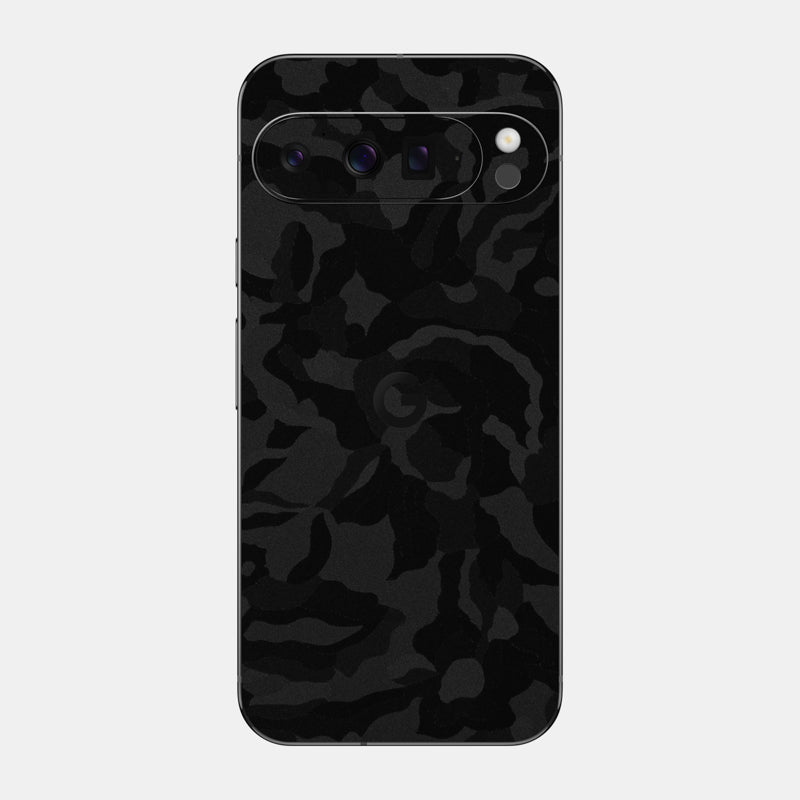 Black Camo Glass Back