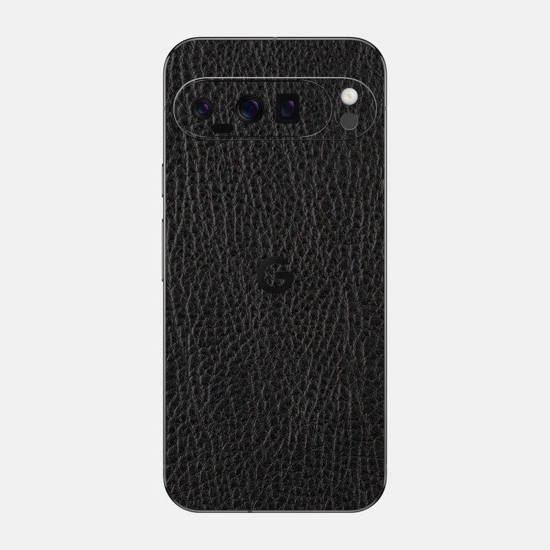 Black Leather Glass Back