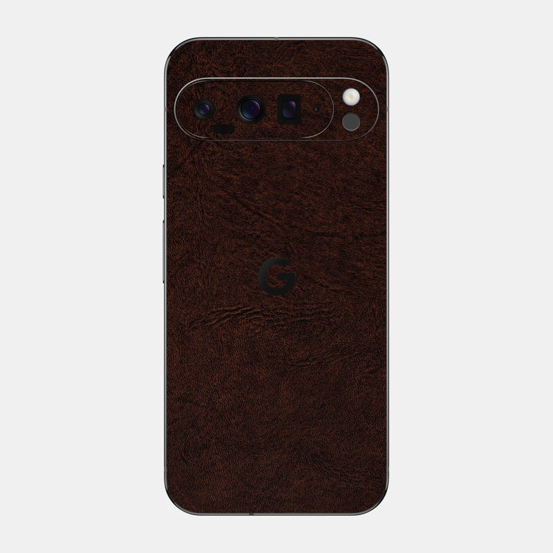 Brown Leather Glass Back