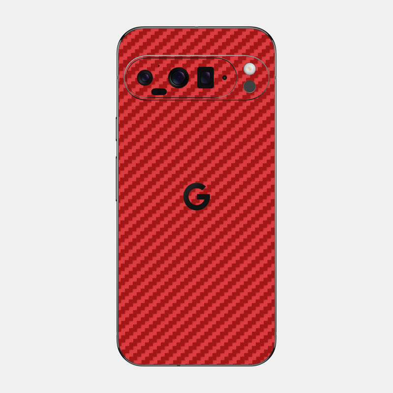 Carbon Fibre Red Glass Back