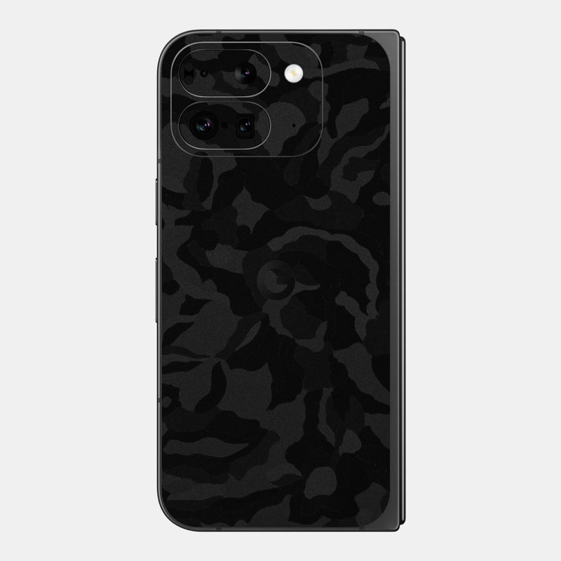 Black Camo Glass Back