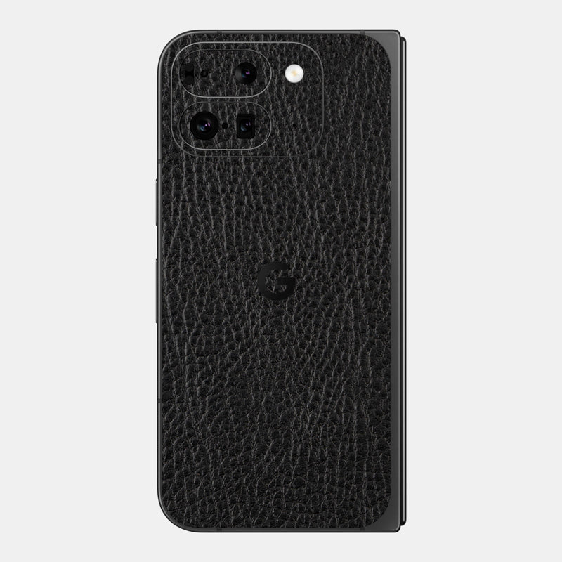 Black Leather Glass Back