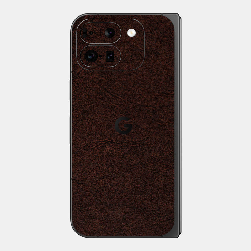 Brown Leather Glass Back