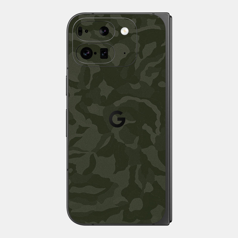 Green Camo Glass Back