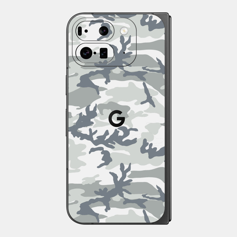 Snow Camo Glass Back