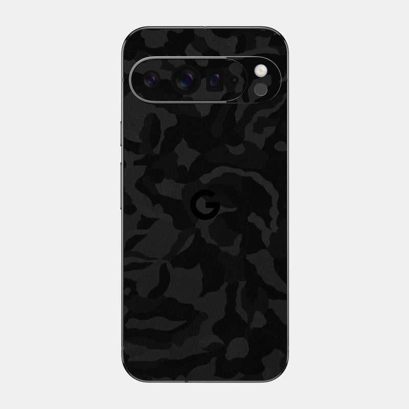 Black Camo Glass Back