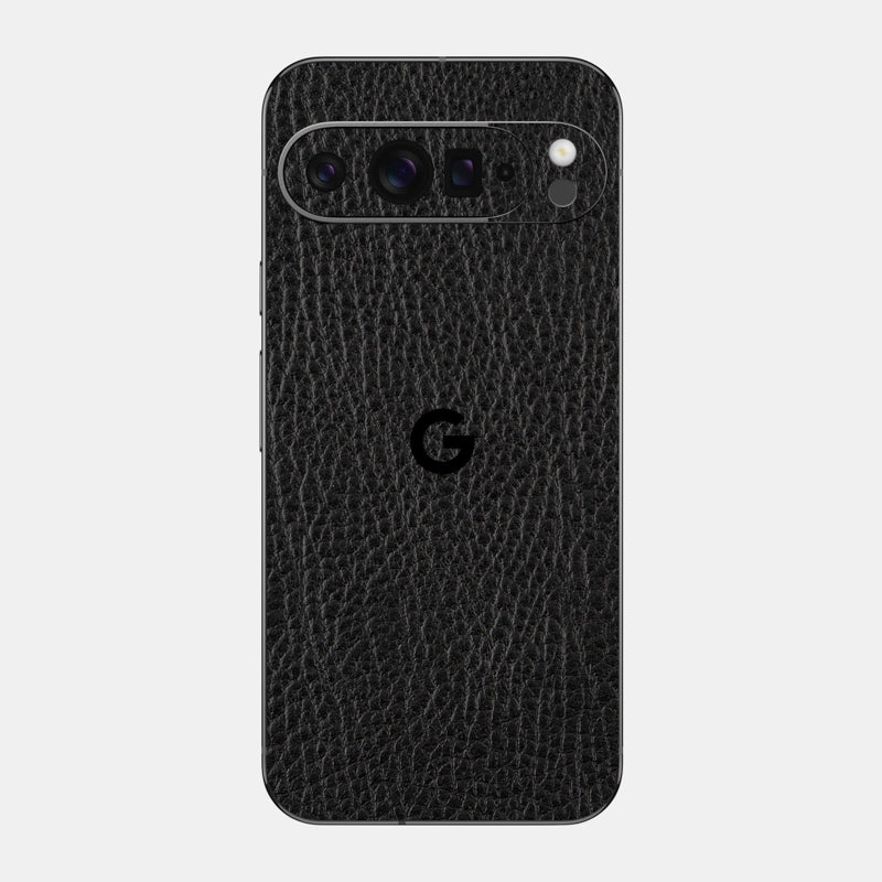 Black Leather Glass Back