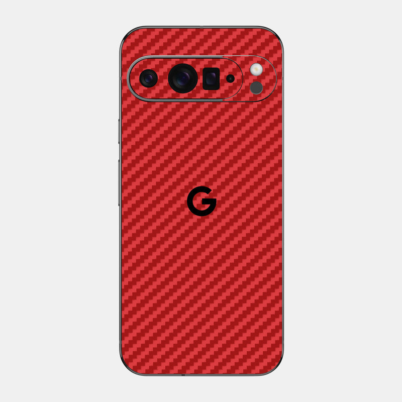 Carbon Fibre Red Glass Back