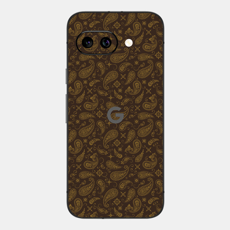 Brown Paisley Glass Back
