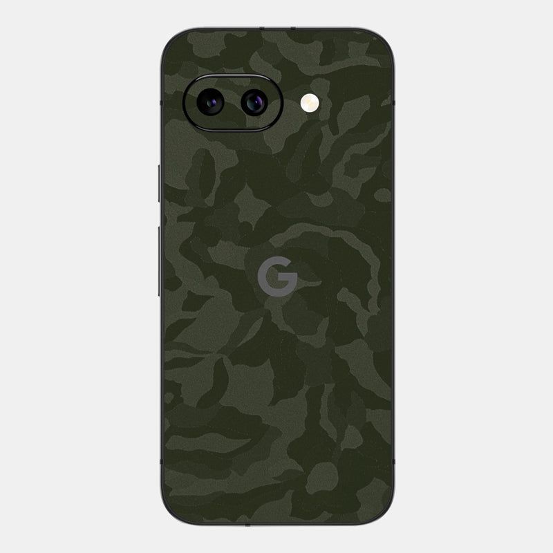 Green Camo Glass Back