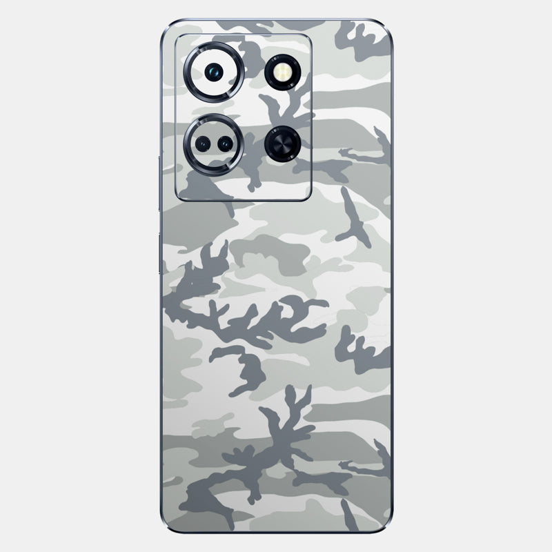 Snow Camo Glass Back
