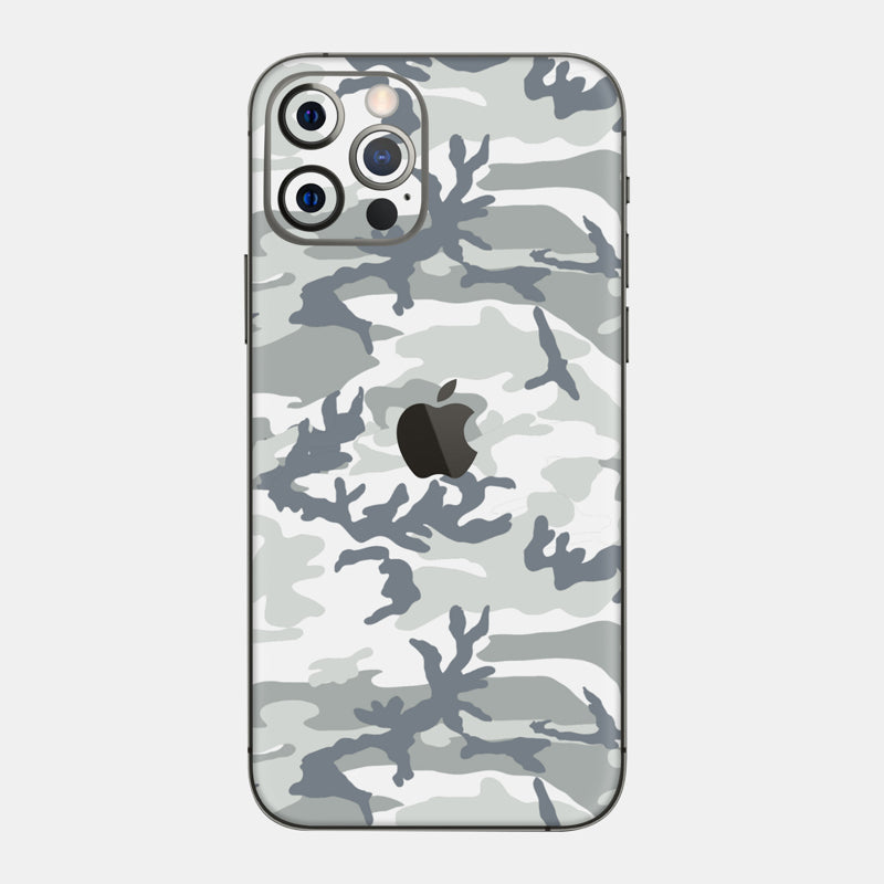 Snow Camo Glass Back