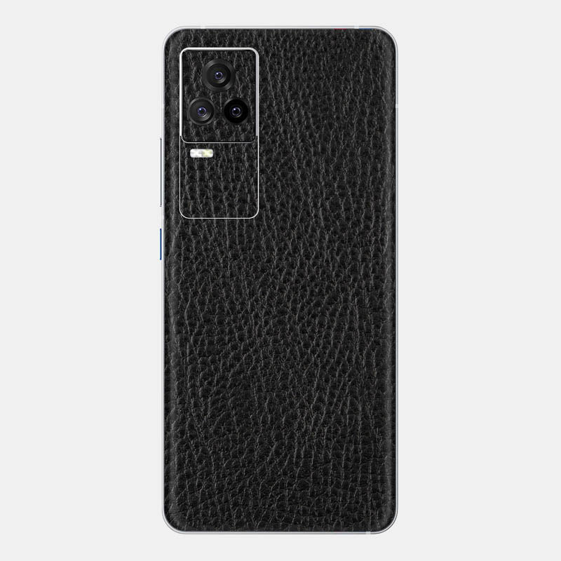 Black Leather Glass Back