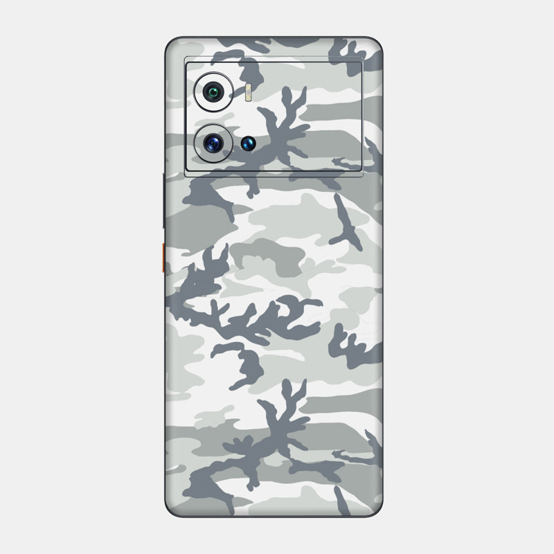 Snow Camo Glass Back