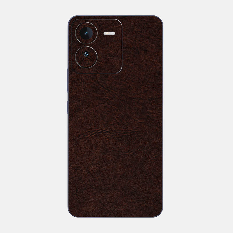 Brown Leather Glass Back